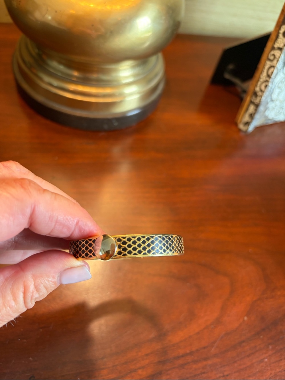 Halcyon Days 18k Gold plated Scaled Pattern Bracelet